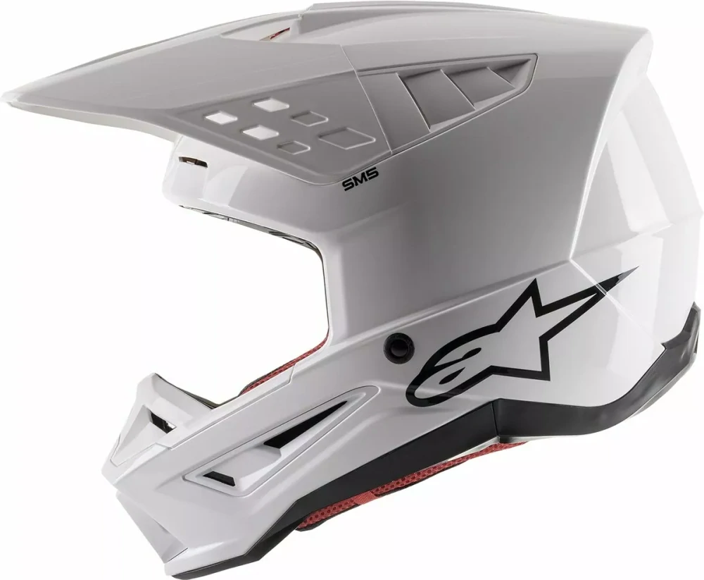 Motokrosová přilba ALPINESTARS SM5 ( SM-5 , S-M5 ) 8303023-2180 SOLID bílá