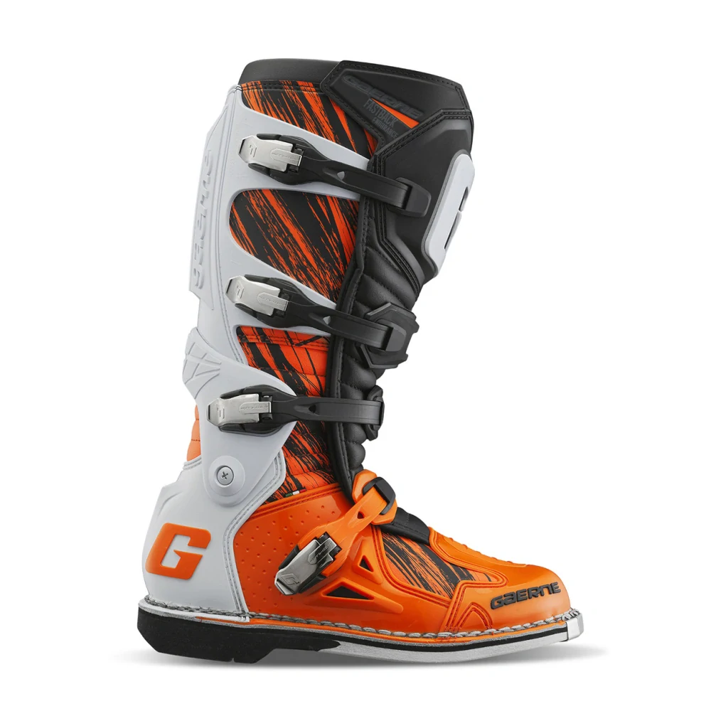 Motokrosové boty GAERNE FASTBACK ENDURANCE barva oranžová/bílá/černá
