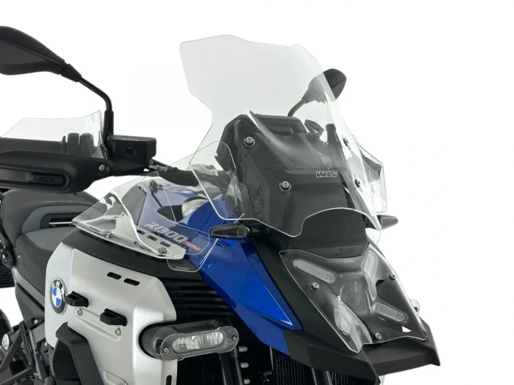 Motocyklové plexi / čelní plexi motocyklu WRS WINDSCREEN TOURING PLUS TRANSPARENT RADAR BM109T pro BMW R 1300 GS ADVENTURE rok 2024 barva čirá