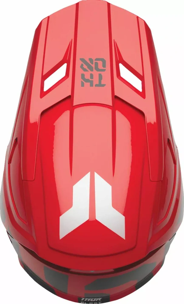 Dětská motokrosová přilba THOR FLEET YOUTH FORGE barva červená/černá velikost M 50-51 cm