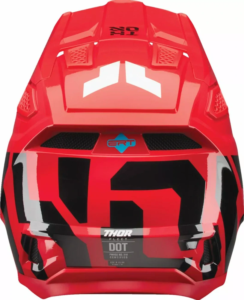 Motokrosová přilba / MX helma THOR FLEET FORGE barva červená/černá lesklá