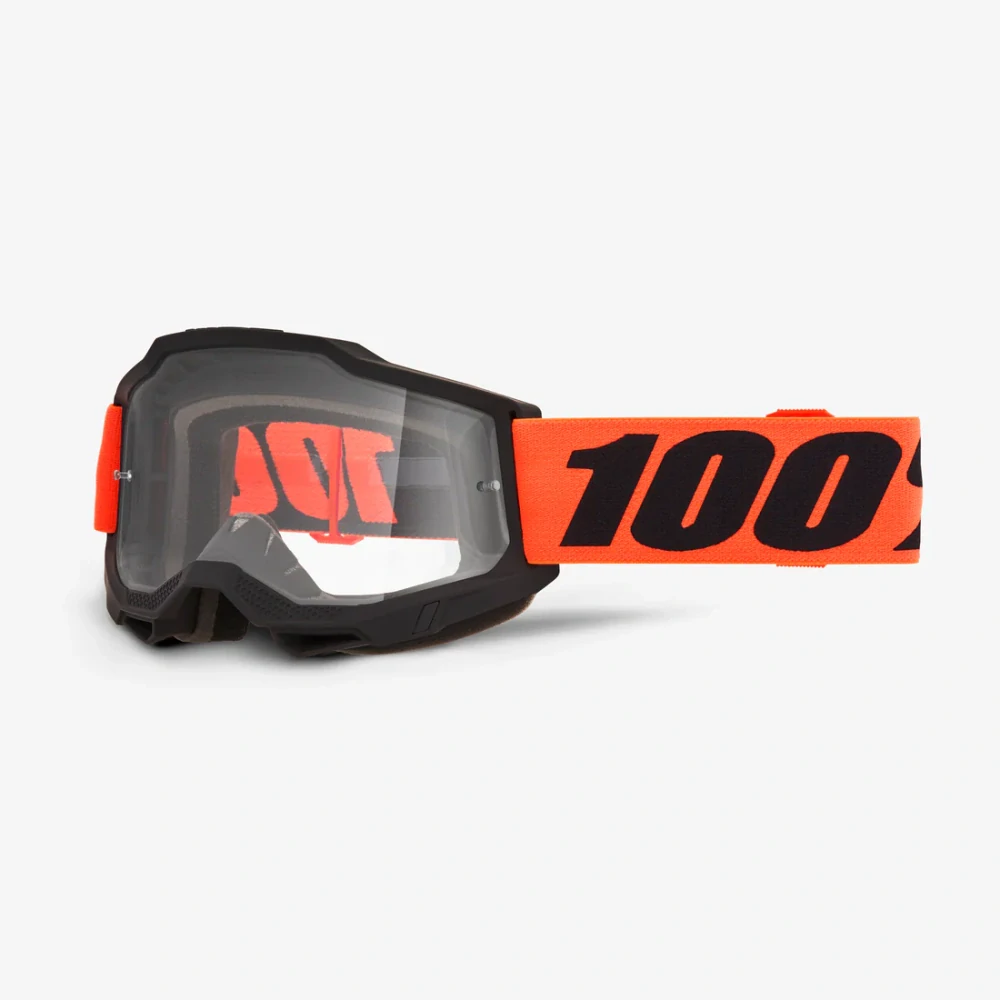 A Motokrosové brýle 100% ACCURI 2 FERRAN 50014-00054 se zrcadlovým tmavě červeným objektivem + čirý 