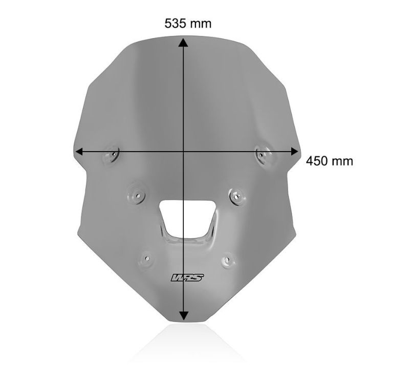 Plexi motocyklu WRS verze caponord pro HONDA CRF 1100 L ABS rok 2024-2025, barva kouřová, výška plexi 53,5 cm
