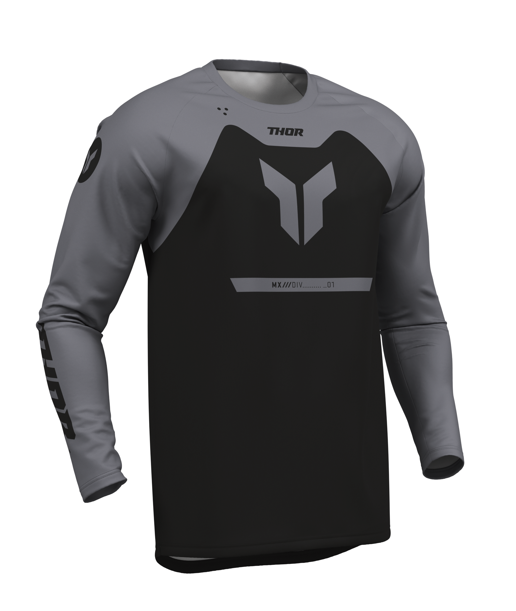 Dětský sportovní motokrosový / MTB dres THOR RIDEMODE RACEWEAR MENACE barva černá/šedá 