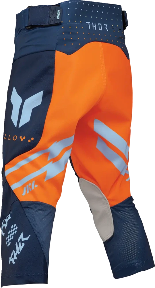 Dětský sportovní motokrosové kalhoty THOR LAUNCHMODE RACEWEAR FUTURA barva navy modrá/oranžová