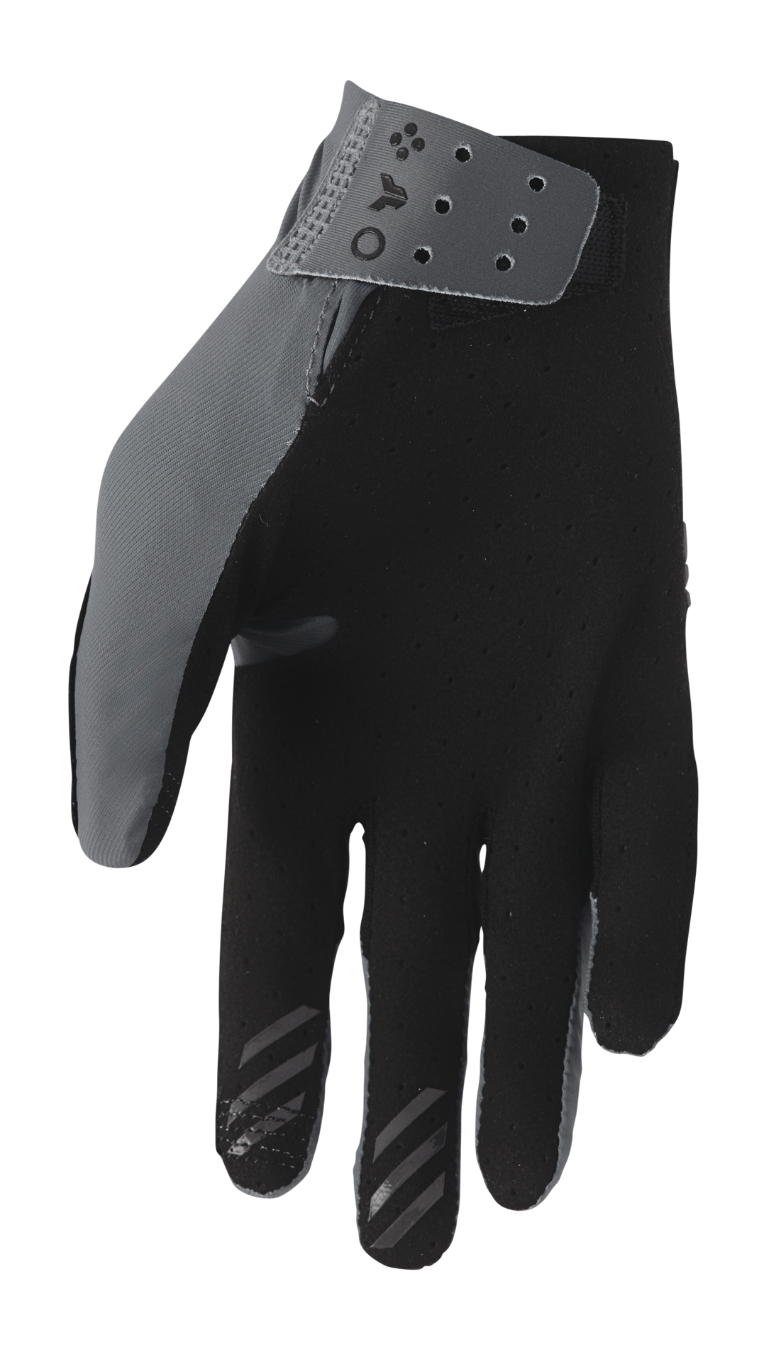 a Ventilační motokrosové / MTB rukavice s jednovrstvou dlaní THOR SPORTMODE VENTED barva charcoal, pár velikost S