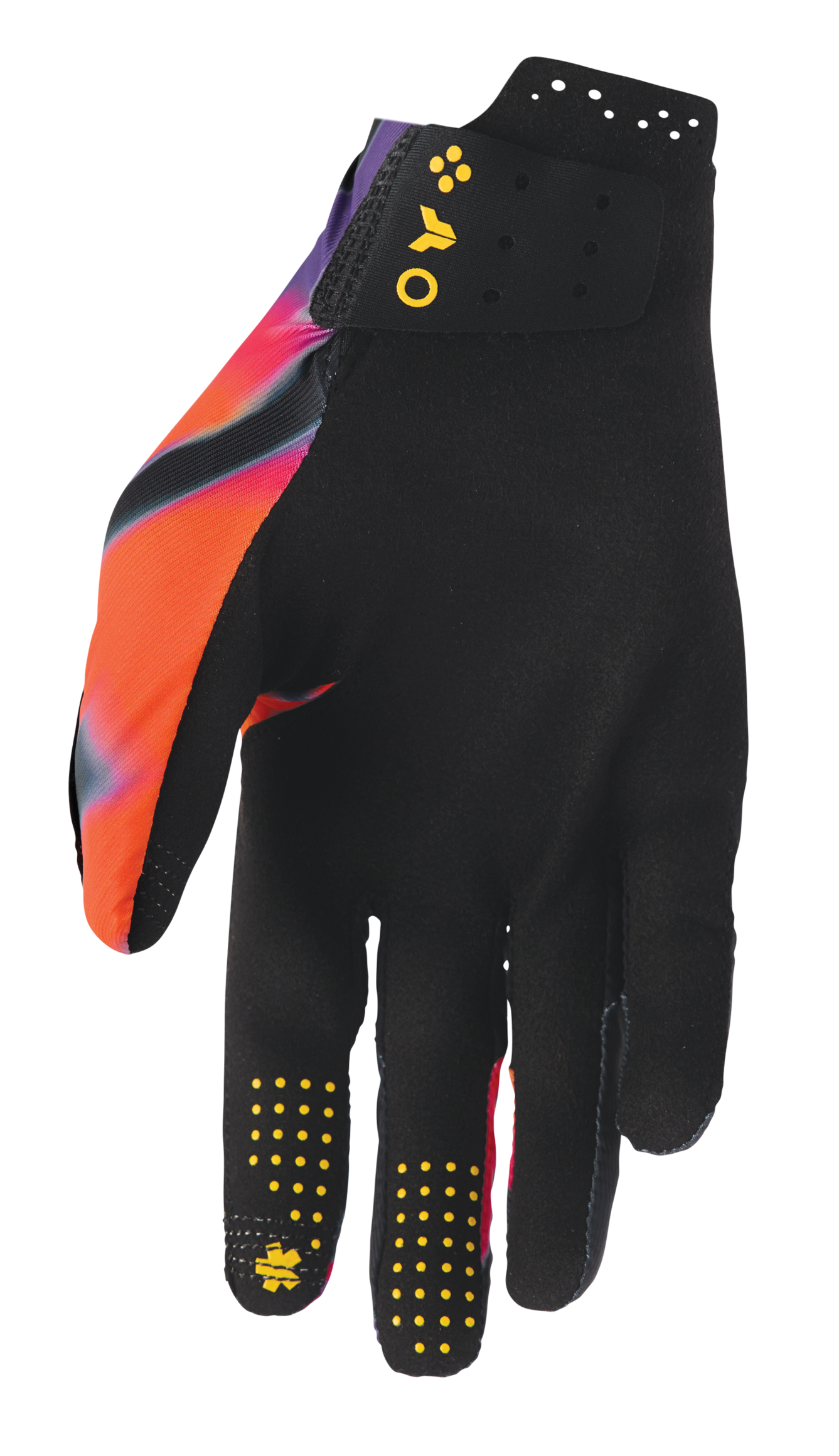 Motokrosové / MTB rukavice s jednovrstvou dlaní THOR SPORTMODE INFERNO barva oranžová/fialová