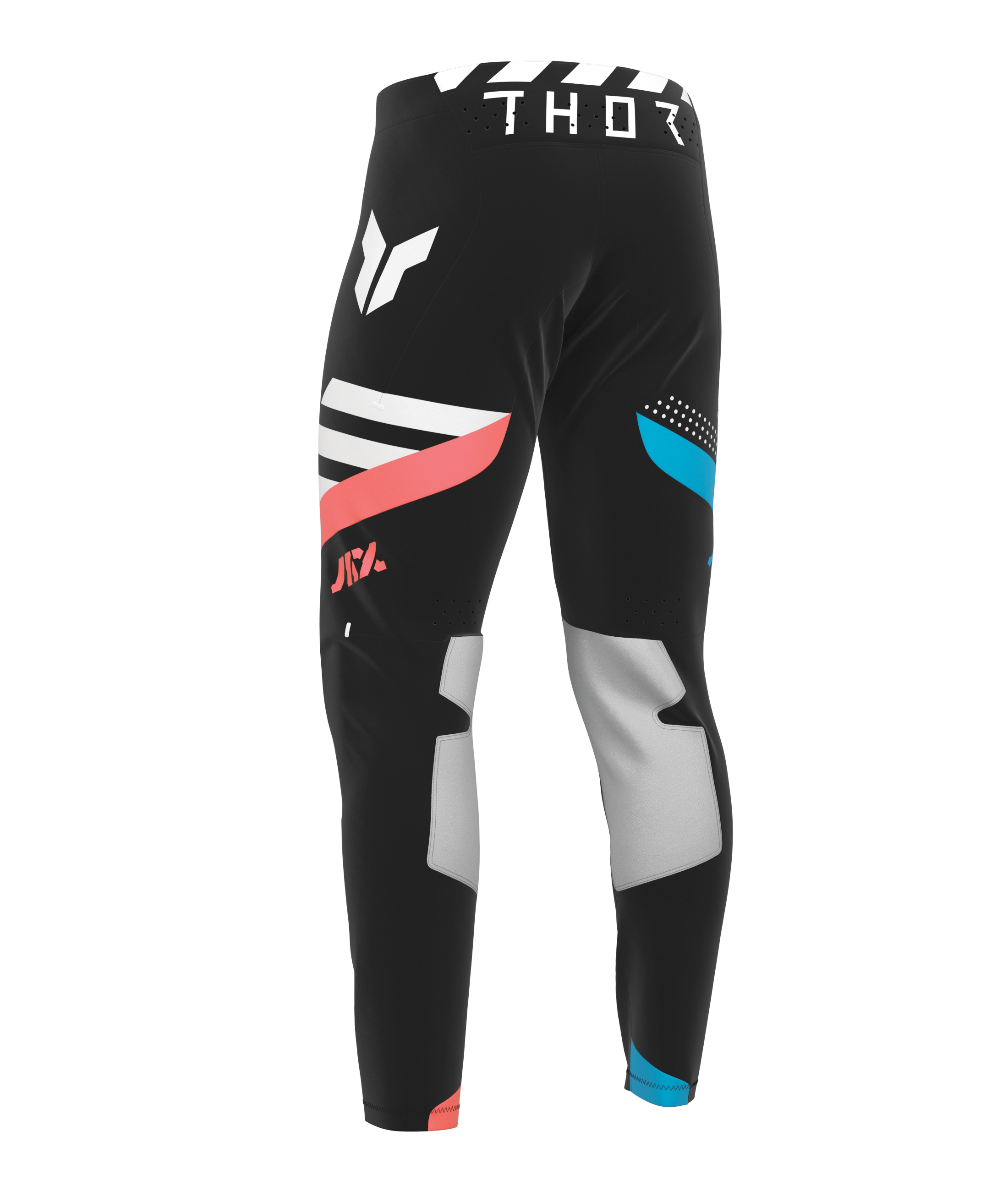 Lehké a pružné motokrosové - enduro kalhoty THOR SPORTMODE SYNTH barva černá/modrá