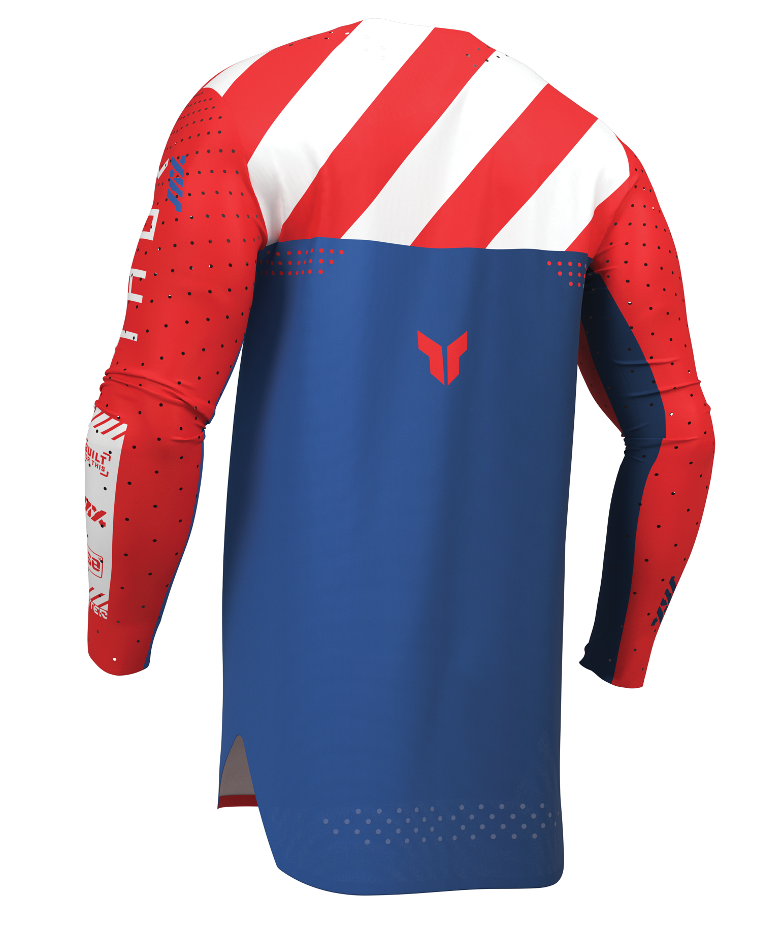 Lehký a pružný motokrosový - enduro dres THOR SPORTMODE SYNTH barva červená/modrá