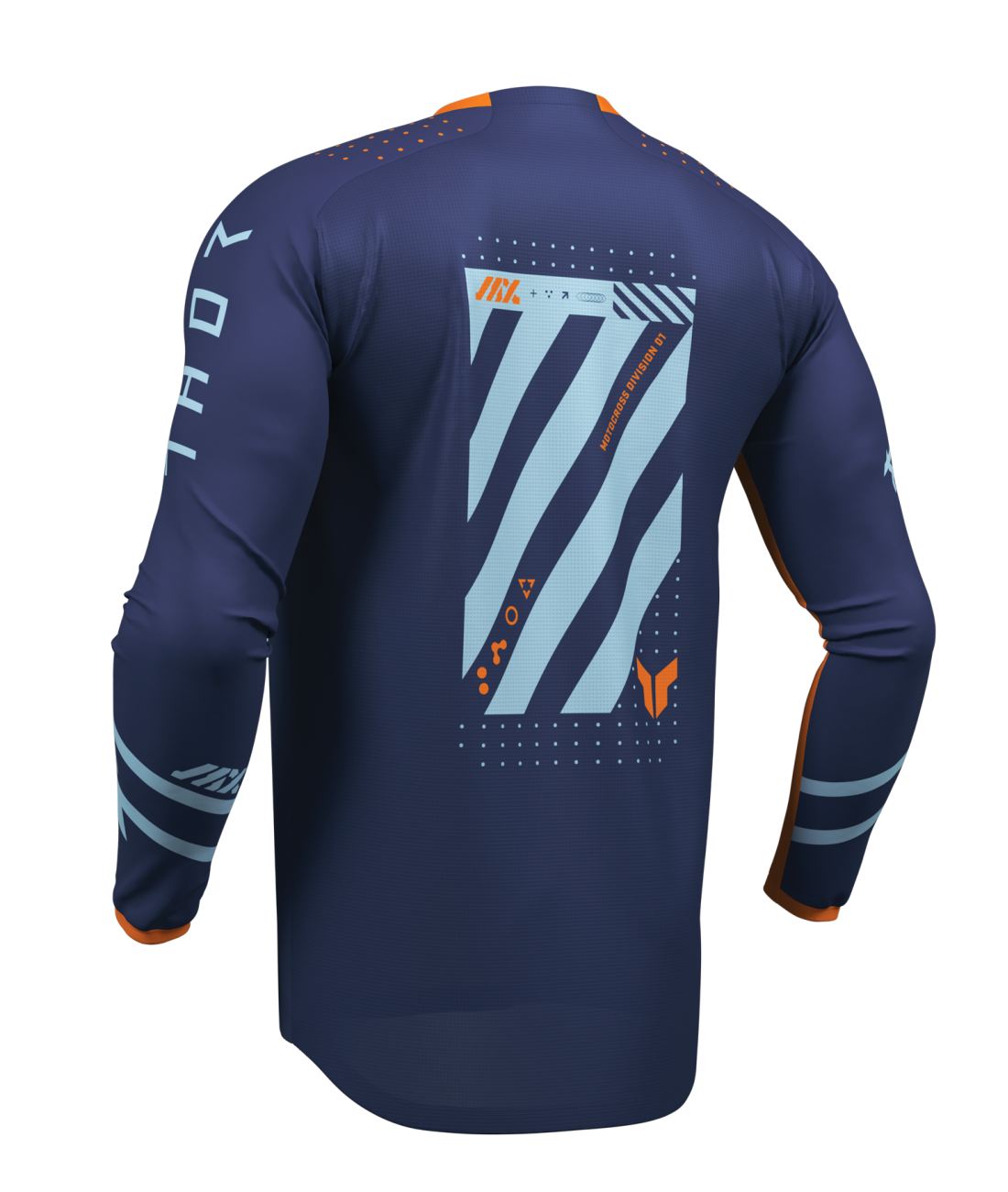 Motokrosový / enduro dres THOR LAUNCHMODE FUTURA barva navy/oranžová 