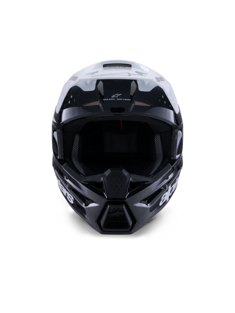 Motokrosová přilba ALPINESTARS SM3 / SM-3 / S-M3 / 8300726-1546 RADIUM černá/bílá/šedá