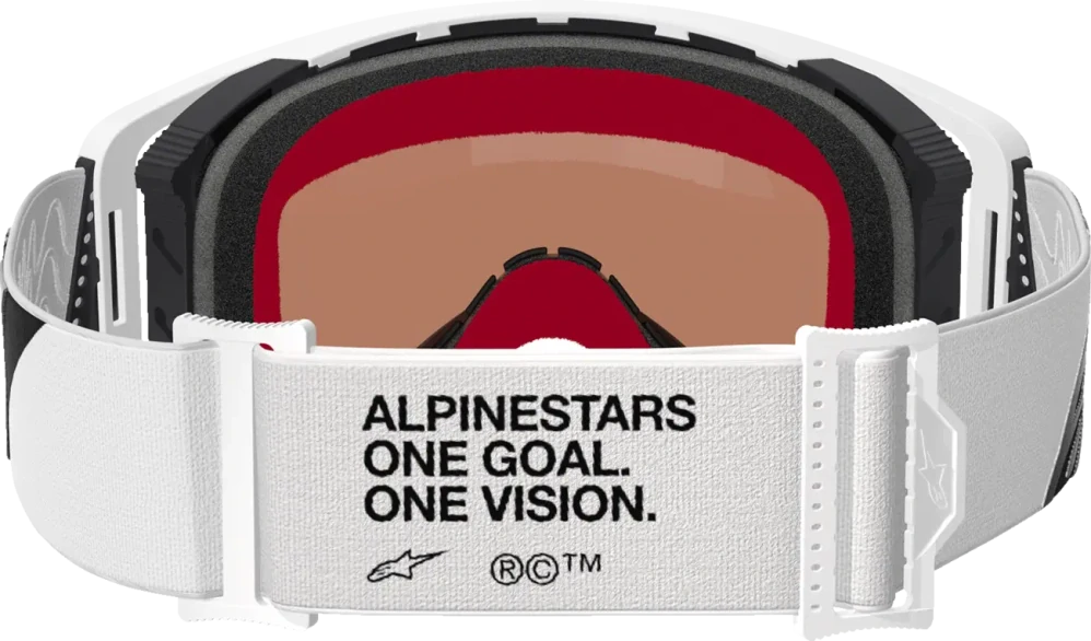 Motokrosové / enduro brýle ALPINESTARS GOGGLE SUPERTECH CORP 5100325-2055 barva bílá/černá, stříbrné zrcadlové plexi 