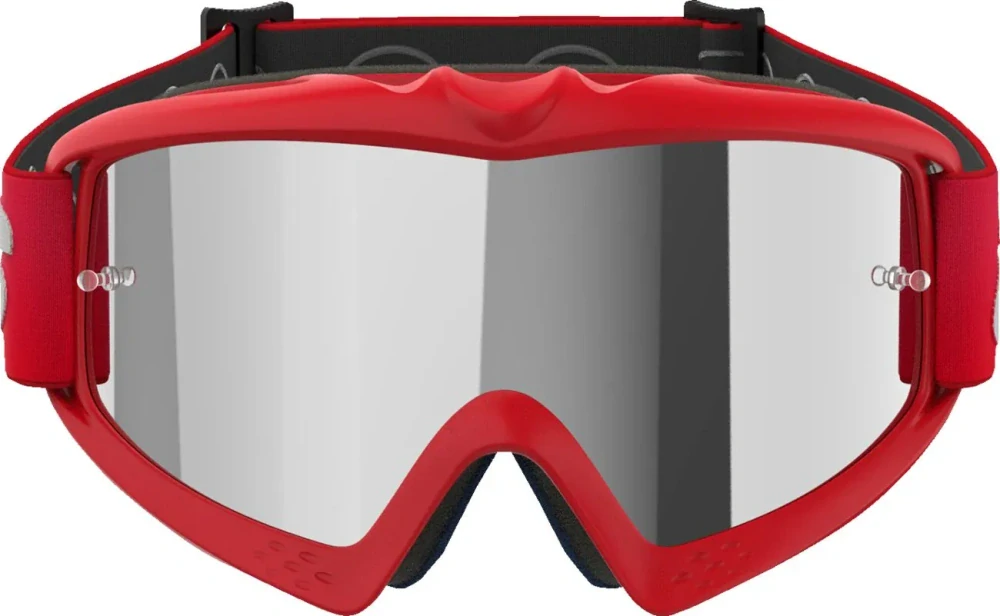 Dětské motokrosové / enduro / MTB brýle ALPINESTARS VISION BLAZE barva červená, stříbrná zrcadlová čočka 