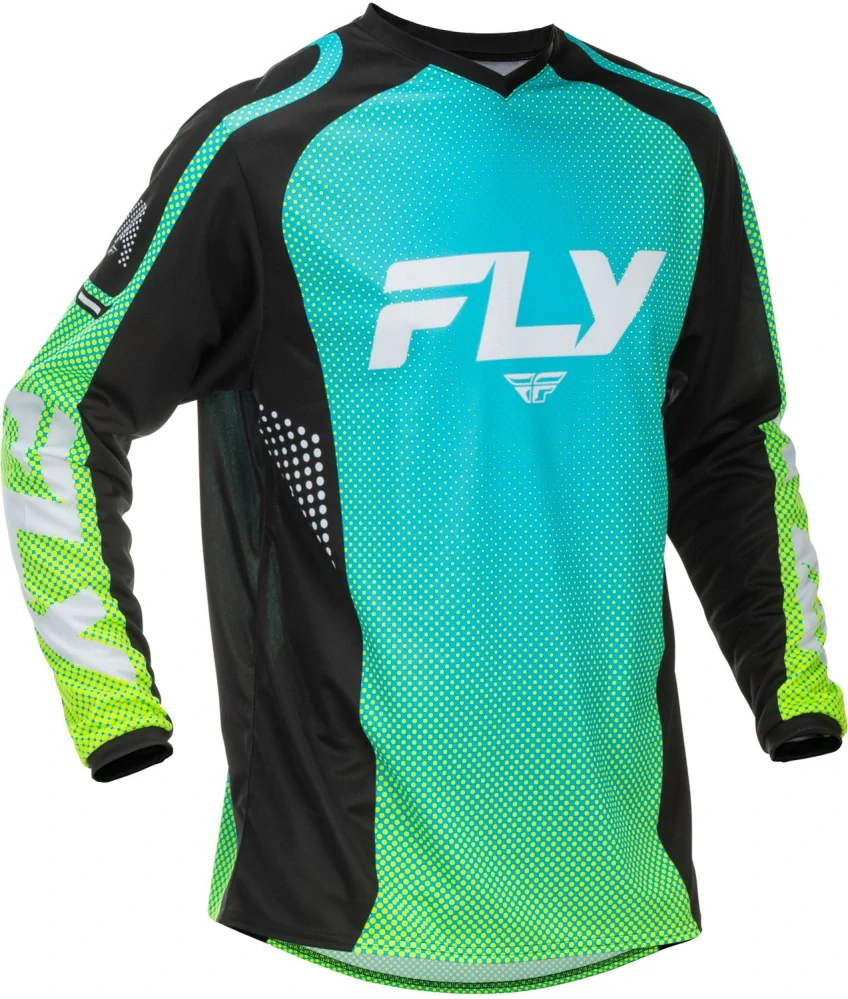 a Motokrosový / enduro komplet kalhot a dresu FLY RACING F-16 barva modrá/černá/bílá velikost 34+L