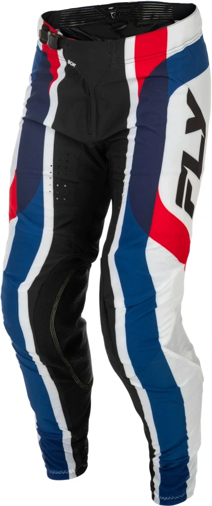 Lehké a maximálně pohodlné motokrosové kalhoty FLY RACING LITE USA 2026 barva červená/bílá/modrá