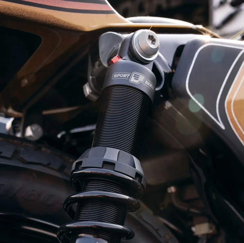 Sada zadních tlumičů motocyklu PROGRESSIVE SUSPENSION SPORT SERIES 494 pro HARLEY DAVIDSON FXDF rok 2008-2009  rok 2006-2009  délka 35,5 cm (14”)