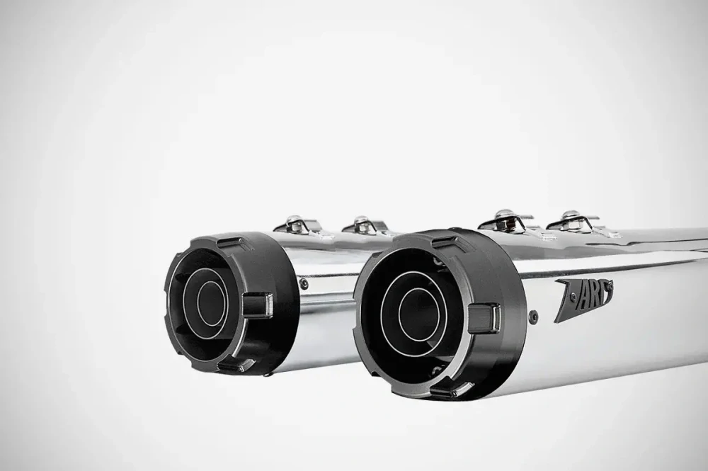 Homologované koncovky výfuku motocyklu ZARD SLIP ON MUFFLERS HOMOLOGACE E3 pro motocykl HARLEY DAVIDSON ELECTRA GLIDE rok 2006-2016 viz popis, barva chromová/černé zakončení 