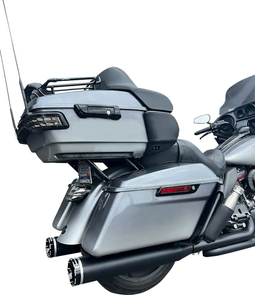 Koncovky výfuku KHROME WERKS 4,5" HP PLUS SLIP-ON MUFFLERS pro HARLEY DAVIDSON FLRT/ FLHTCUTG rok 2017-2024 viz popis, barva černá/černé tracer tip billet zakončení