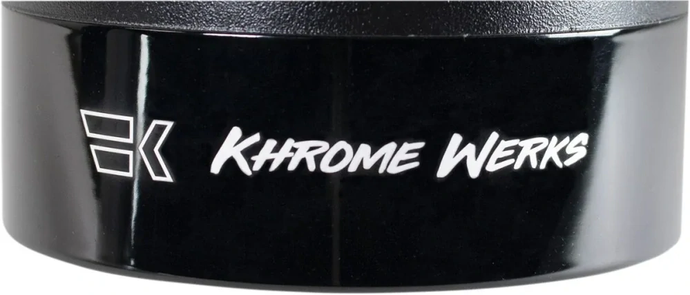 Zakončení koncovky výfuku KHROME WERKS pro výfuky s vnějším průměrem 11,5 cm (4,5") BLACK POWDERCOATED TURBINE TIP