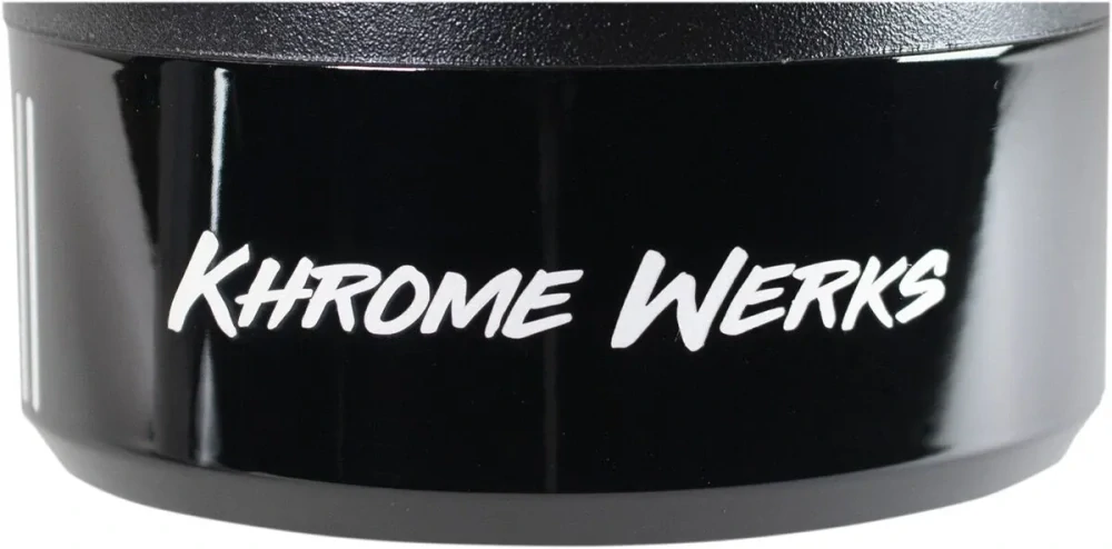 Zakončení koncovky výfuku KHROME WERKS pro výfuky s vnějším průměrem 11,5 cm (4,5") KOUŘOVÝ SATIN CHROME KLASSIC TIP pozice umístění pravá strana