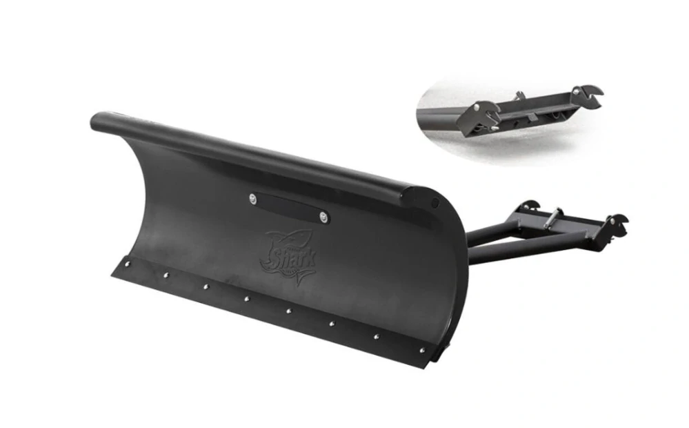 Odpružená sněhová radlice včetně s rychloupínacího adaptéru SHARK SNOW PLOW DELUXE barva černá, šířka 152 cm