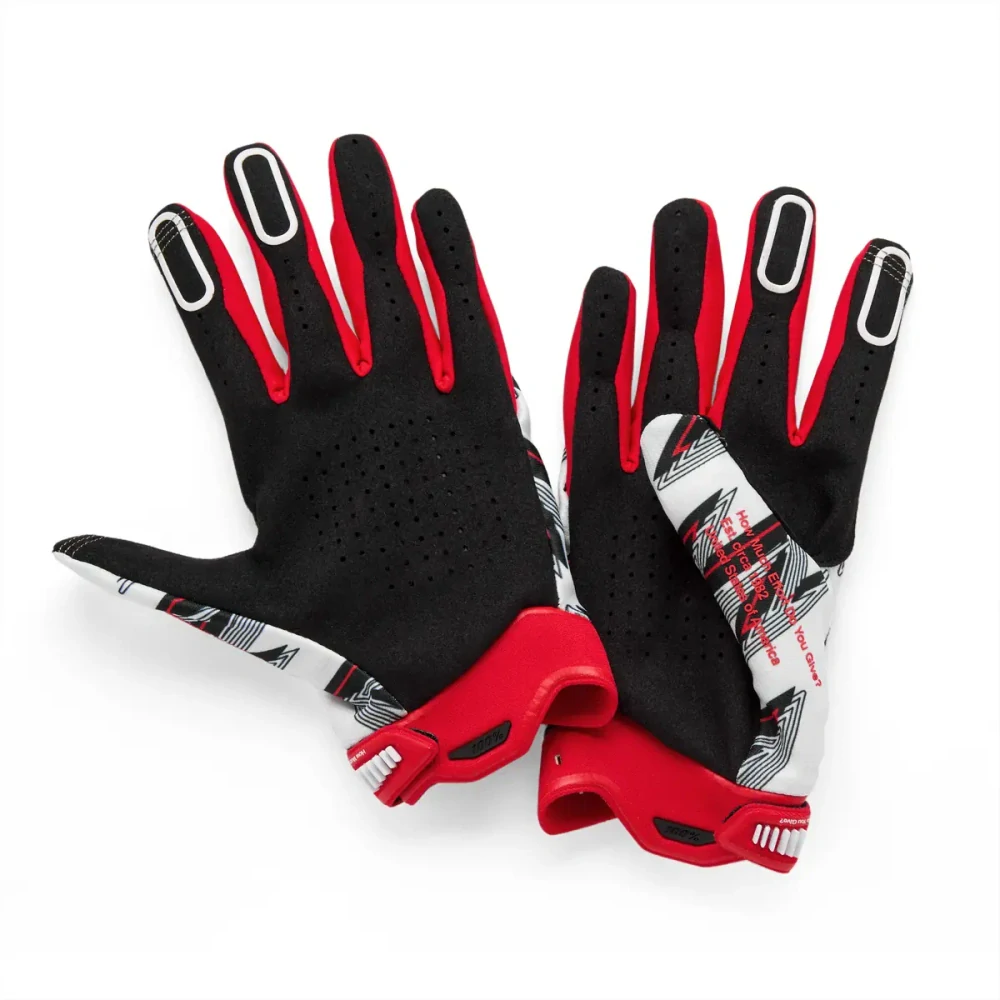 Motokrosové a MTB rukavice 100% RIDEFIT 10046-0001X barva červená/bílá