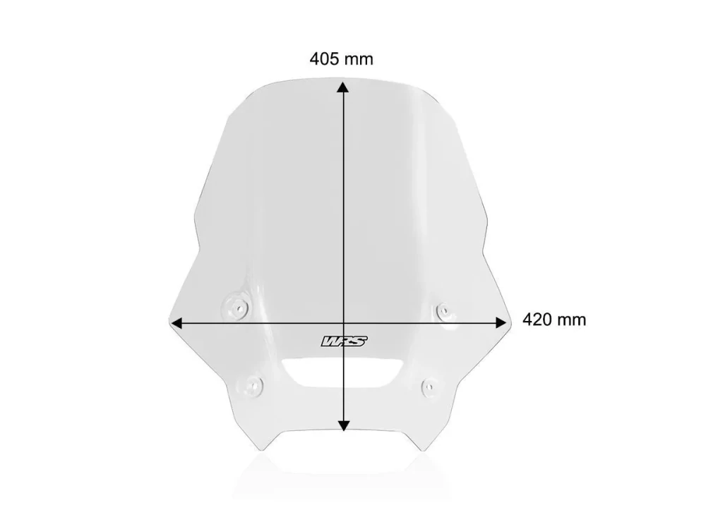 Plexi motocyklu WRS pro HONDA NX 500 rok 2024-2025 výška plexi 40,5 cm, barva čirá 