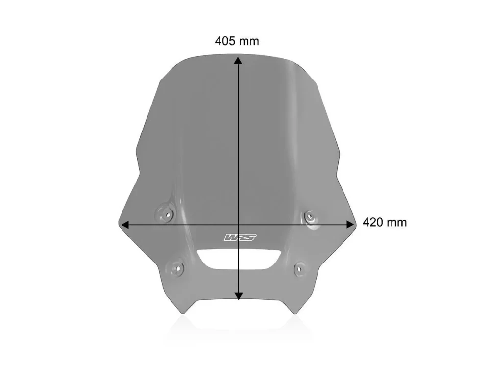 Plexi motocyklu WRS pro HONDA NX 400 rok 2024-2025 výška plexi 40,5 cm, barva kouřová