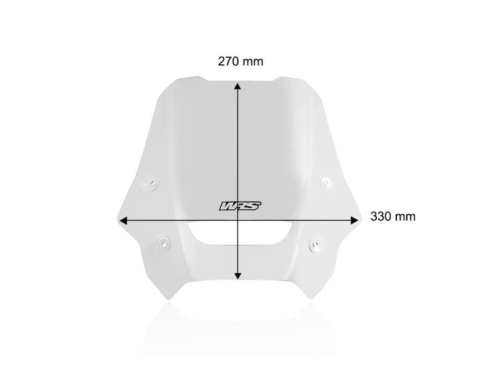 Plexi motocyklu WRS pro HONDA NX 400 rok 2024-2025 výška plexi 27 cm, barva čirá 