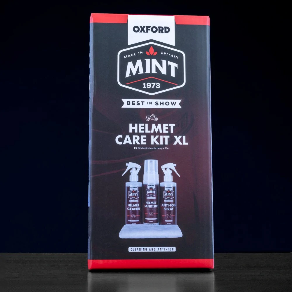 Čistící sada pro čištění přileb a hledí OXFORD MINT HELMET CARE KIT VERZE XL