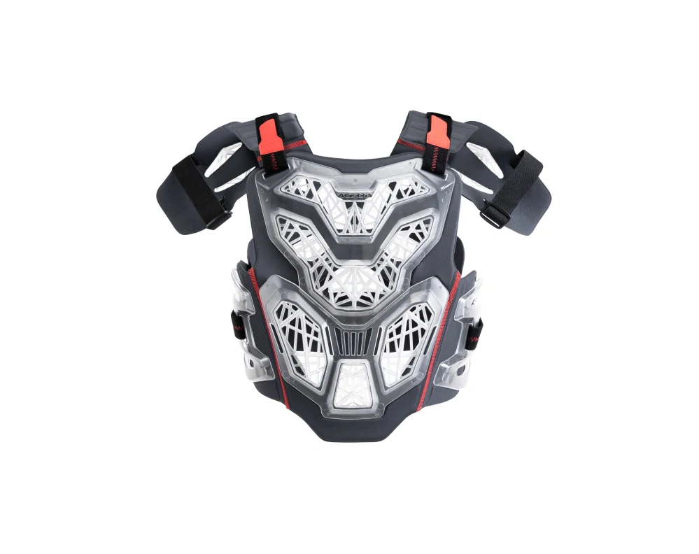Dětský motokrosový hrudní/zádový/ramenní chránič ACERBIS GRAVITY KID ROOST DEFLECTOR vhodný pro děti ve věku 8–13 let, výška postavy 125–160 cm, barva clear/čirá