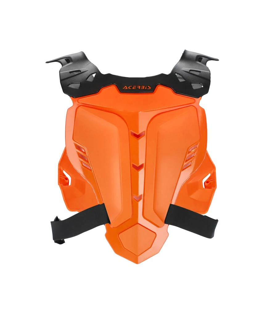 Motokrosový chránič hrudi a zad ACERBIS ROOST DEFLECTOR LINEAR pro jezdce s výškou mezi 165 cm a 190 cm, barva černá/oranžová