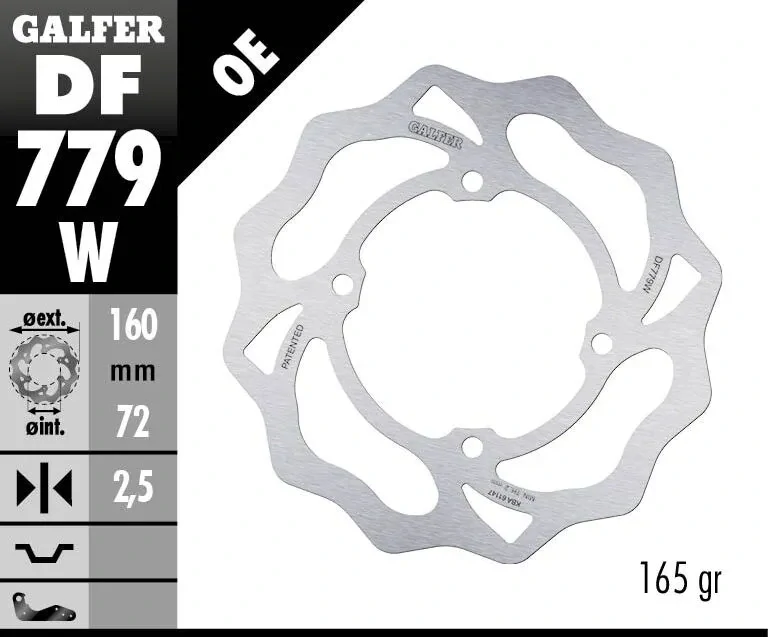 Přední brzdový kotouč GALFER pro KTM SX 50 rok 2014-2023