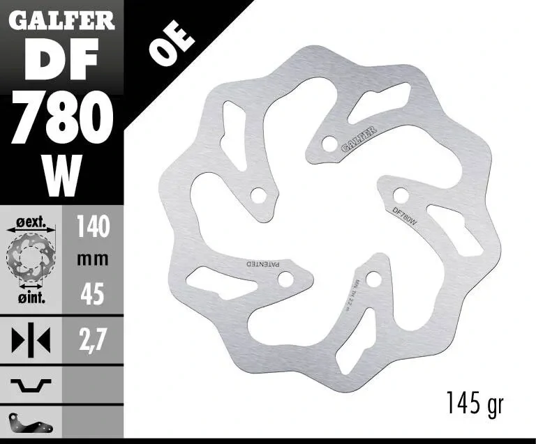 Zadní brzdový kotouč GALFER pro KTM SX 50 rok 2006-2013