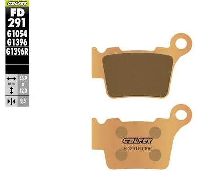 Zadní motocyklové brzdové desky GALFER BRAKE PAD SINTERED pro HUSQVARNA FX 350/450 rok 2017-2023