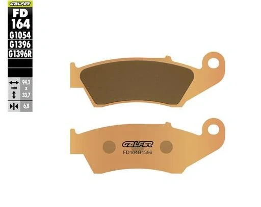 Přední motocyklové brzdové desky GALFER BRAKE PAD SINTERED pro SUZUKI DR-Z 400/E/S rok 2000-2023