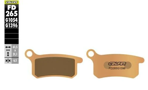 Přední motocyklové brzdové desky GALFER BRAKE PAD SINTERED pro KTM SX 65 rok 2009-2023