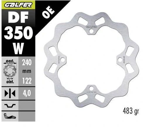Zadní brzdový kotouč GALFER pro SUZUKI RM-Z 450 rok 2005-2026