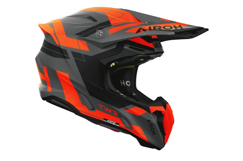Motokrosová přilba AIROH TWIST 3 DYNASTY barva oranžová fluo matná 