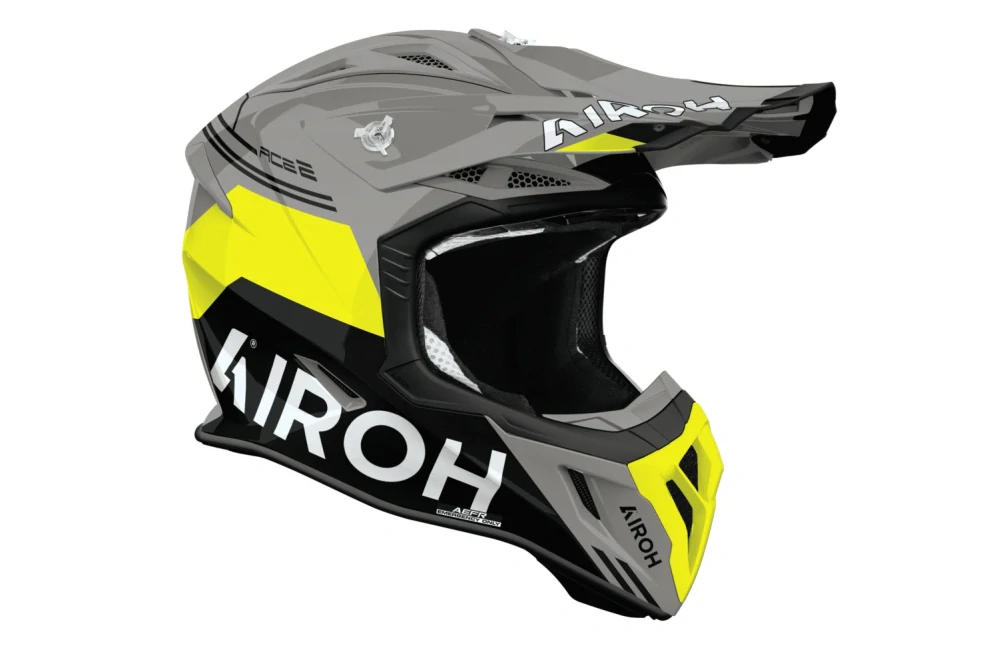 Motokrosová přilba AIROH AVIATOR ACE 2 FURY barva černá/šedá/žlutá fluo lesklá