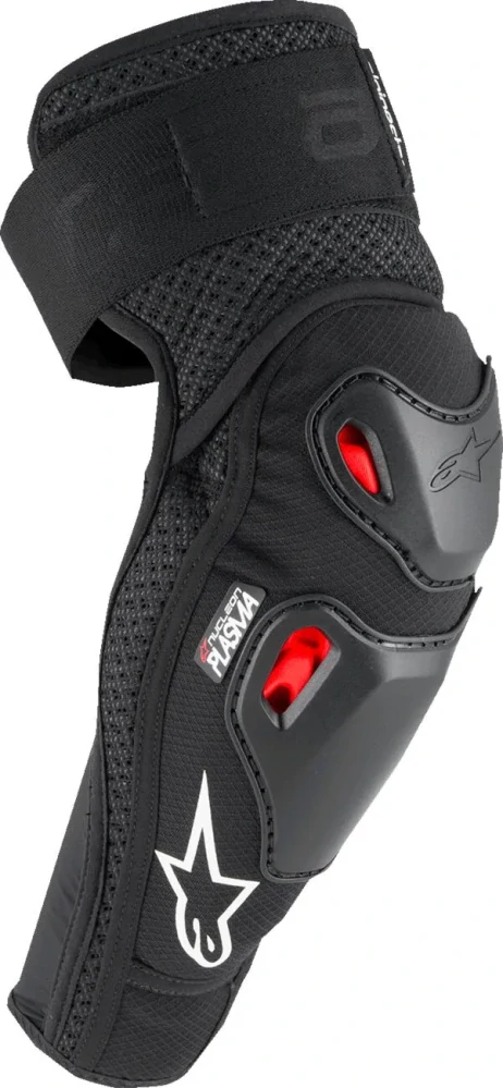 Chrániče loktů / loketní chrániče na ruce ALPINESTARS BIONIC PRO PLASMA ELBOW PROTECTORS barva černá/červená, velikost S/M  