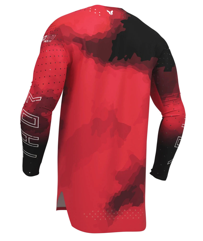 Lehký a pružný motokrosový - enduro dres THOR SPORTMODE CARBON barva černá/červená