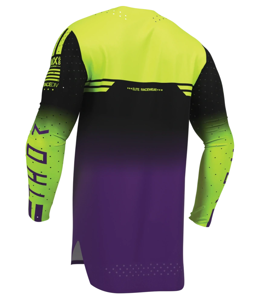 Lehký a pružný motokrosový - enduro dres THOR SPORTMODE GEO barva černá/fialová