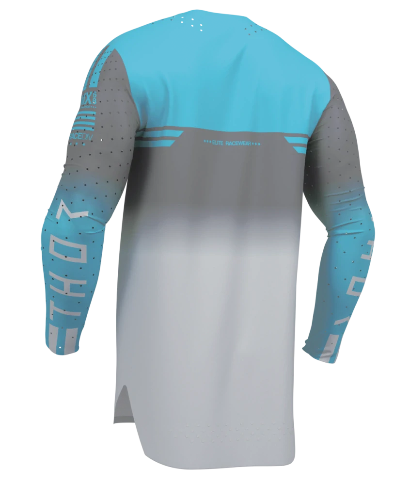 Lehký a pružný motokrosový - enduro dres THOR SPORTMODE GEO barva charcoal/šedá