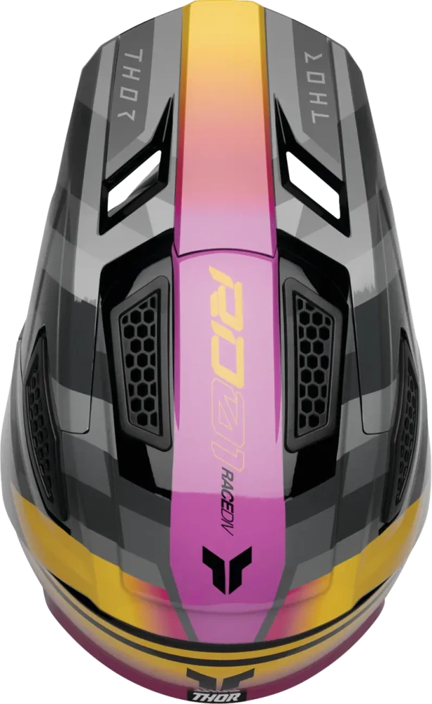 Motokrosová přilba / MX helma THOR FLEET CAMBER barva černá/magenta lesklá