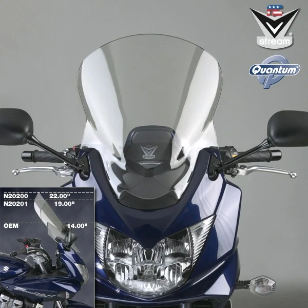 Plexi motocyklu NATIONAL CYCLE N20201 pro SUZUKI  Bandit GSF 1250 S Bandit  rok 2007-2010 barva lehce tónovaná, výška plexi 48,3 cm