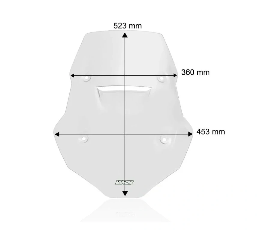 Plexi motocyklu WRS pro CF MOTO 700 MT ADV rok 2024-2026 verze TOURING výška 52,3 cm, barva čirá