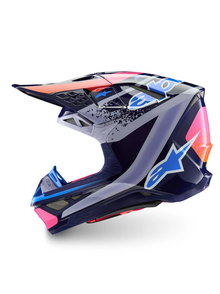 Motokrosová přilba ALPINESTARS SUPERTECH S-M10 lTOMAC LIMITED EDITION RECORDS COLLECTION (šedá/multicolor) 2026
