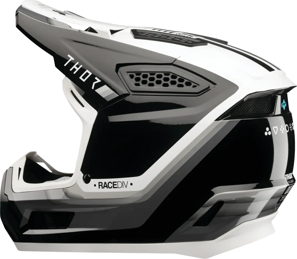 Motokrosová přilba / MX helma THOR FLEET DEFY barva černá/bílá