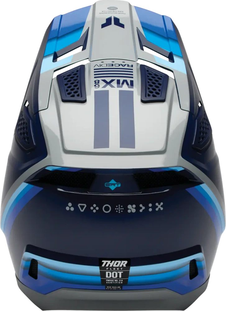 Motokrosová přilba / MX helma THOR FLEET DEFY barva modrá/šedá